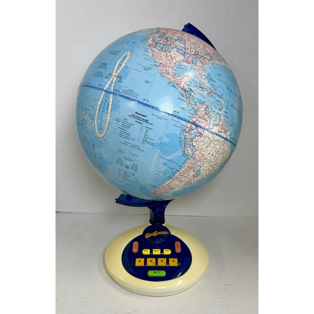 Vintage Geosafari World Talking Globe Learning System 1996 Tested Works Great